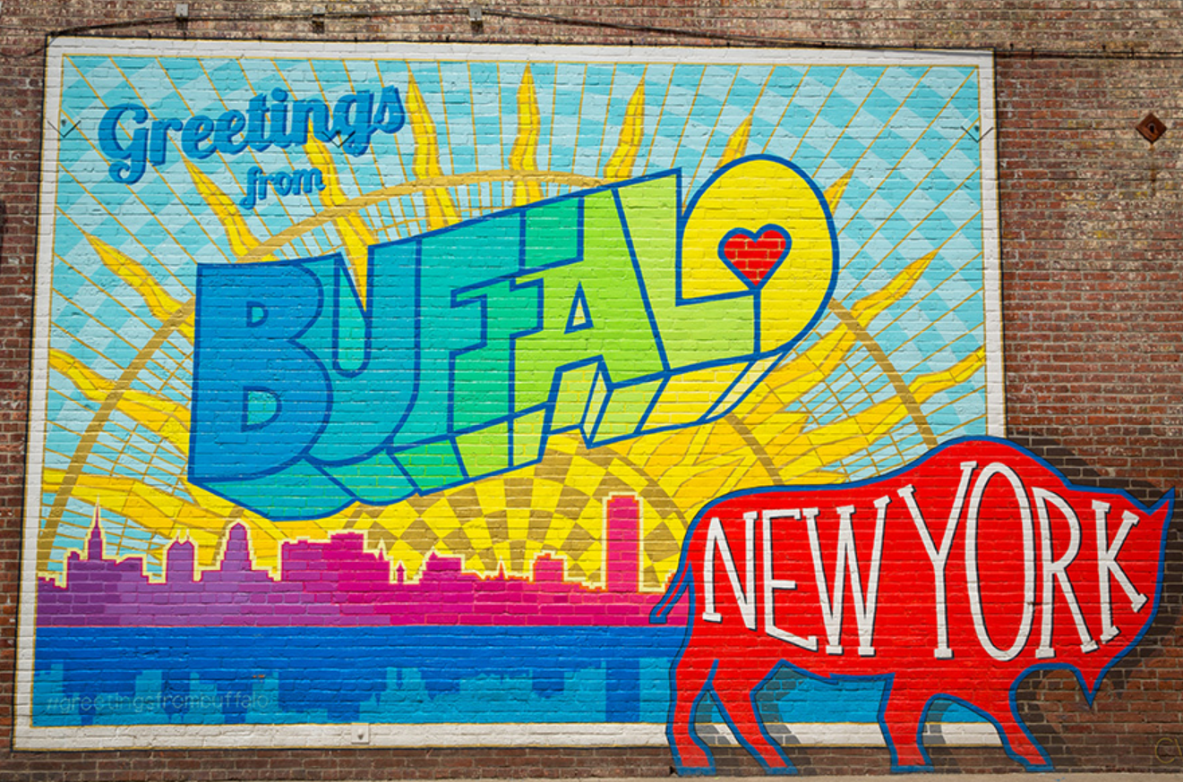 Beautiful Buffalo Mural - 100 Top Places to Live, Buffalo, New York